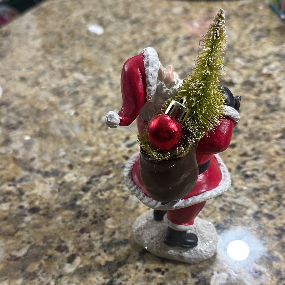 Jolly Santa Claus Holiday Figurine in Red and White - Picture 2 of 5